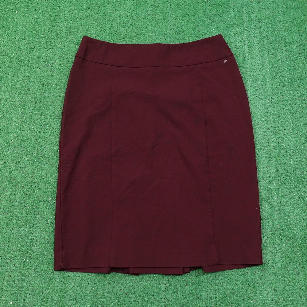 NEW YORK & COMPANY STRETCH NY&C BURGUNDY SKIRT WOMENS SIZE 4